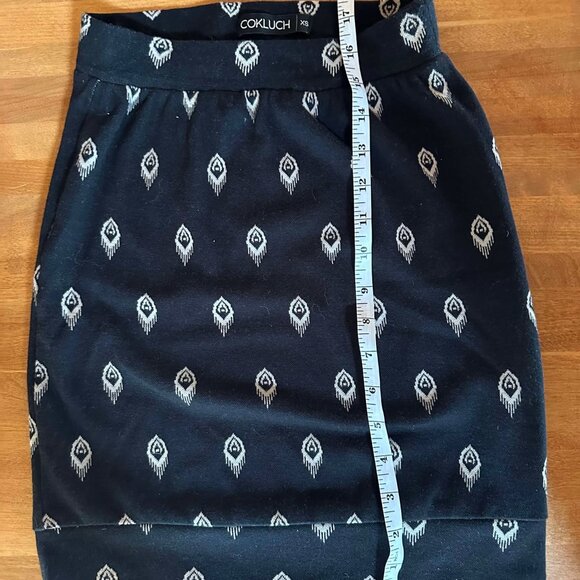 COKLUCH Quebec designer black skirt XS - Picture 3 of 4